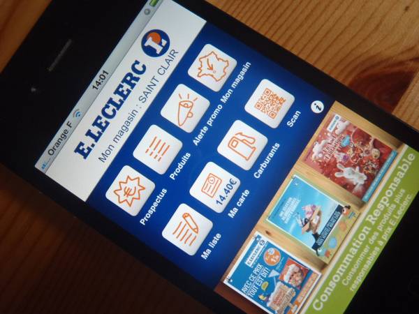 test application E.Leclerc sur Iphone